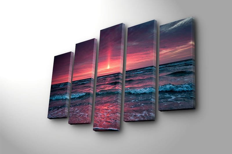 Canvastavla 5-pack Flerfärgad - 19x60 cm - Inredning - Tavlor & posters - Canvastavla
