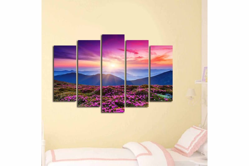 Canvastavla 5-pack Flerfärgad - 19x60 cm - Inredning - Tavlor & posters - Canvastavla