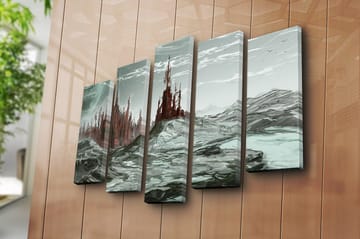 Canvastavla 5-pack Flerfärgad - 19x60 cm - Inredning - Tavlor & posters - Canvastavla