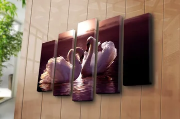 Canvastavla 5-pack Flerfärgad - 19x60 cm - Inredning - Tavlor & posters - Canvastavla