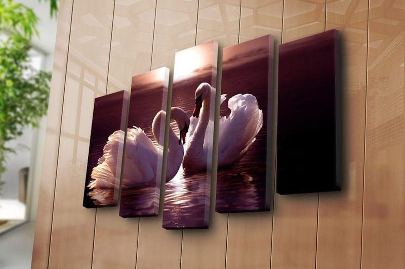 Canvastavla 5-pack Flerfärgad - 19x60 cm - Inredning - Tavlor & posters - Canvastavla