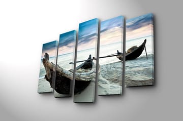 Canvastavla 5-pack Flerfärgad - 19x60 cm - Inredning - Tavlor & posters - Canvastavla