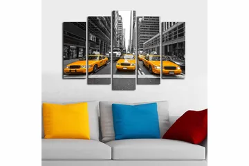 Canvastavla 5-pack Flerfärgad - 19x60 cm - Inredning - Tavlor & posters - Canvastavla