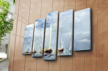 Canvastavla 5-pack Flerfärgad - 19x60 cm - Inredning - Tavlor & posters - Canvastavla