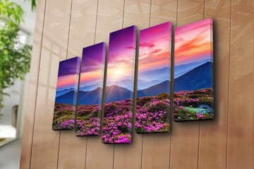 Canvastavla 5-pack Flerfärgad - 19x60 cm - Inredning - Tavlor & posters - Canvastavla