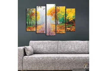 Canvastavla 5-pack Flerfärgad - 19x60 cm - Inredning - Tavlor & posters - Canvastavla
