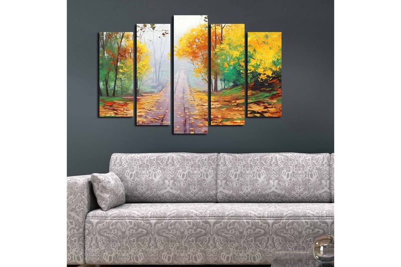 Canvastavla 5-pack Flerfärgad - 19x60 cm - Inredning - Tavlor & posters - Canvastavla