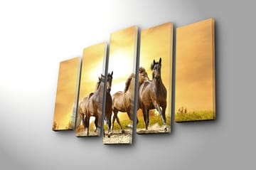 Canvastavla 5-pack Flerfärgad - 19x60 cm - Inredning - Tavlor & posters - Canvastavla