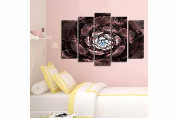 Canvastavla 5-pack Flerfärgad - 19x60 cm - Inredning - Tavlor & posters - Canvastavla
