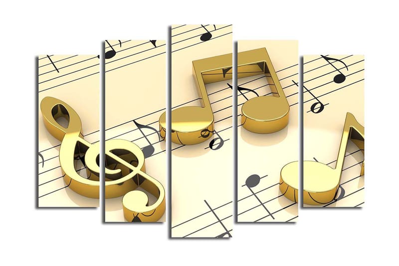 Canvastavla 5-pack Flerfärgad - 19x60 cm - Inredning - Tavlor & posters - Canvastavla