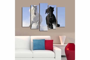Canvastavla 5-pack Flerfärgad - 19x60 cm - Inredning - Tavlor & posters - Canvastavla