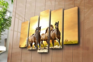 Canvastavla 5-pack Flerfärgad - 19x60 cm - Inredning - Tavlor & posters - Canvastavla