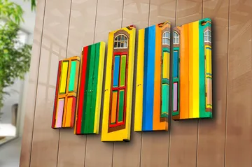 Canvastavla 5-pack Flerfärgad - 19x60 cm - Inredning - Tavlor & posters - Canvastavla