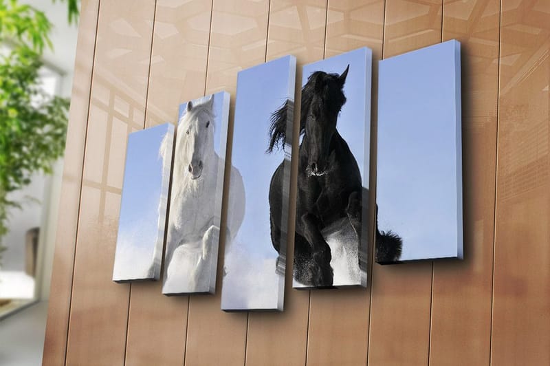 Canvastavla 5-pack Flerfärgad - 19x60 cm - Inredning - Tavlor & posters - Canvastavla