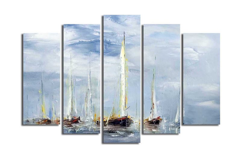 Canvastavla 5-pack Flerfärgad, 19x60 cm