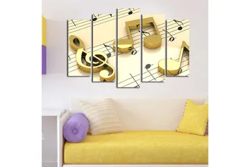 Canvastavla 5-pack Flerfärgad - 19x60 cm - Inredning - Tavlor & posters - Canvastavla