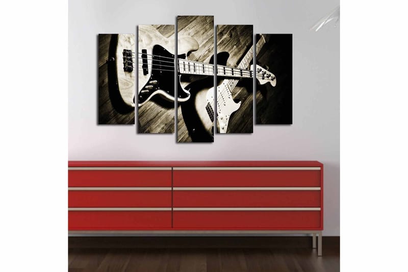 Canvastavla 5-pack Flerfärgad - 19x60 cm - Inredning - Tavlor & posters - Canvastavla