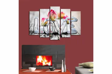 Canvastavla 5-pack Flerfärgad - 19x60 cm - Inredning - Tavlor & posters - Canvastavla
