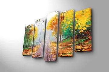 Canvastavla 5-pack Flerfärgad - 19x60 cm - Inredning - Tavlor & posters - Canvastavla