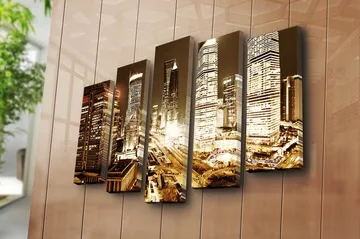 Canvastavla 5-pack Flerfärgad - 19x60 cm - Inredning - Tavlor & posters - Canvastavla