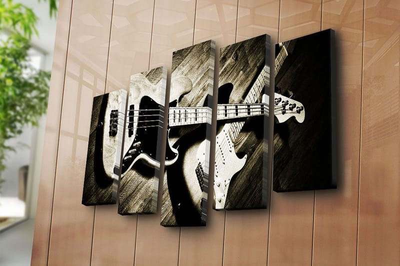 Canvastavla 5-pack Flerfärgad - 19x60 cm - Inredning - Tavlor & posters - Canvastavla