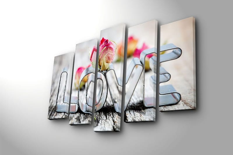 Canvastavla 5-pack Flerfärgad - 19x60 cm - Inredning - Tavlor & posters - Canvastavla