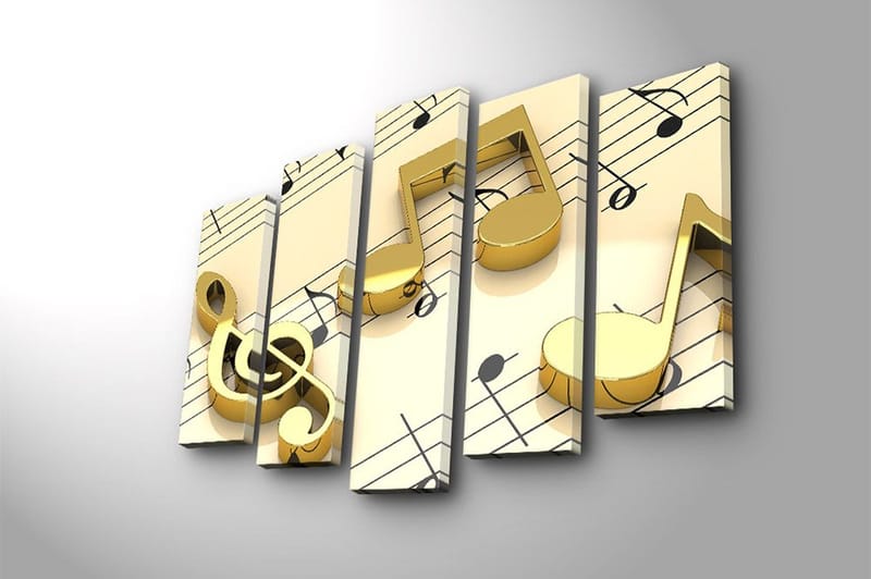 Canvastavla 5-pack Flerfärgad - 19x60 cm - Inredning - Tavlor & posters - Canvastavla