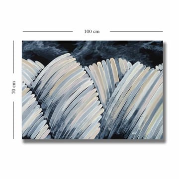 Canvastavla 70x100 cm - Abstrakt komposition av böljande former i svart och vitt - Svart / Vit / Grå - Inredning - Tavlor & posters - Canvastavla