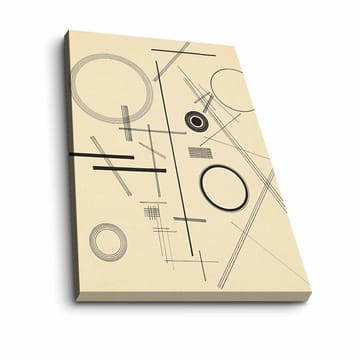 Canvastavla 70x100 cm - Abstrakt komposition med geometriska former och linjer - Beige / Svart - Inredning - Tavlor & posters - Canvastavla