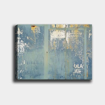 Canvastavla 70x100 cm - Abstrakt komposition med inslag av blå nyanser och textur - Blå / Vit / Guld - Inredning - Tavlor & posters - Canvastavla