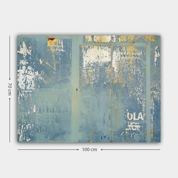 Canvastavla 70x100 cm - Abstrakt komposition med inslag av blå nyanser och textur - Blå / Vit / Guld - Inredning - Tavlor & posters - Canvastavla