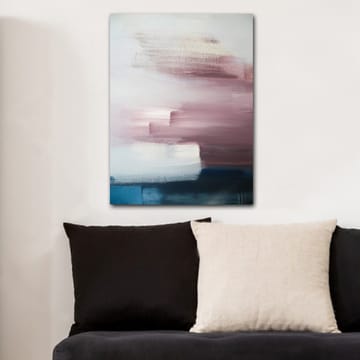 Canvastavla 70x100 cm - Abstrakt komposition med mjuka färgövergångar i rosa och blå nyanser - Rosa / Blå / Vit - Inredning - Tavlor & posters - Canvastavla