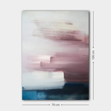 Canvastavla 70x100 cm - Abstrakt komposition med mjuka färgövergångar i rosa och blå nyanser - Rosa / Blå / Vit - Inredning - Tavlor & posters - Canvastavla
