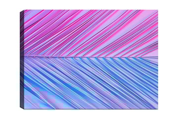 Canvastavla 70x100 cm - Abstrakt konstverk med diagonala linjer i rosa och blå toner - Rosa / Blå - Inredning - Tavlor & posters - Canvastavla