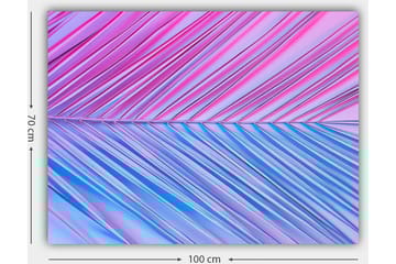 Canvastavla 70x100 cm - Abstrakt konstverk med diagonala linjer i rosa och blå toner - Rosa / Blå - Inredning - Tavlor & posters - Canvastavla