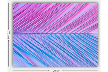 Canvastavla 70x100 cm - Abstrakt konstverk med diagonala linjer i rosa och blå toner - Rosa / Blå - Inredning - Tavlor & posters - Canvastavla