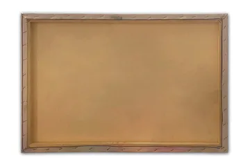 Canvastavla 70x100 cm - Abstrakt konstverk med flödande former och guldinslag - Mörkbrun / Guld / Beige - Inredning - Tavlor & posters - Canvastavla