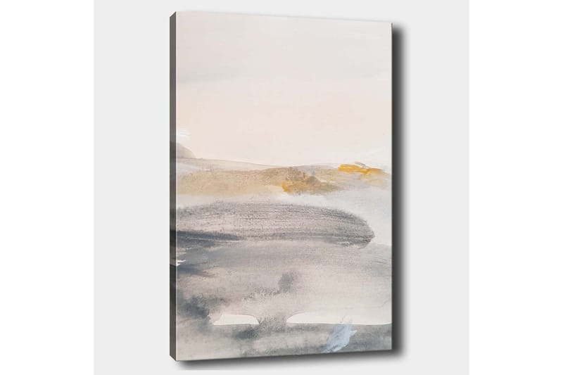 Canvastavla 70x100 cm - Abstrakt landskap med mjuka färgövergångar - Grå / Beige / Ljusblå - Inredning - Tavlor & posters - Canvastavla