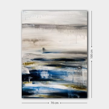 Canvastavla 70x100 cm - Abstrakt landskap med mjuka färgövergångar i blått och grått - Blå / Grå / Beige - Inredning - Tavlor & posters - Canvastavla