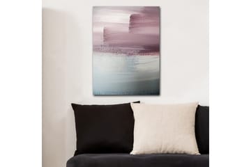 Canvastavla 70x100 cm - Abstrakt landskap med mjuka färgövergångar i rosa och blå nyanser - Rosa / Blå / Grå - Inredning - Tavlor & posters - Canvastavla