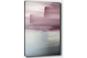Canvastavla 70x100 cm - Abstrakt landskap med mjuka färgövergångar i rosa och blå nyanser - Rosa / Blå / Grå - Inredning - Tavlor & posters - Canvastavla