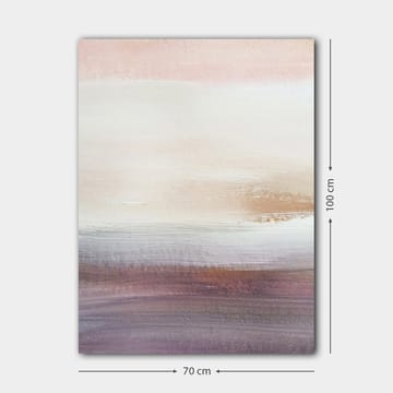 Canvastavla 70x100 cm - Abstrakt landskap med mjuka färgövergångar i pastelltoner - Ljusrosa / Beige / Lila - Inredning - Tavlor & posters - Canvastavla