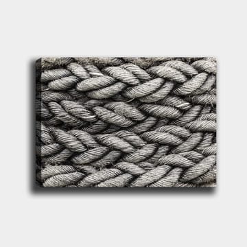 Canvastavla 70x100 cm - Detaljerad närbild av flätat rep med en textur som framhäver dess struktur och materialitet - Grå / Svart - Inredning - Tavlor & posters - Canvastavla