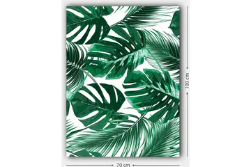 Canvastavla 70x100 cm - Grönskande palmblad i olika former och storlekar - Mörkgrön / Ljusgrön - Inredning - Tavlor & posters - Canvastavla