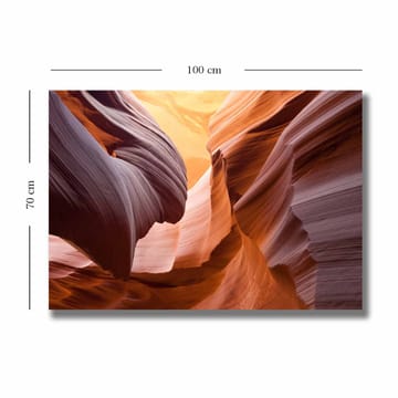 Canvastavla 70x100 cm - Majestätisk canyon med mjukt formade klippor i varma jordtoner - Orange / Rödbrun / Lila - Inredning - Tavlor & posters - Canvastavla