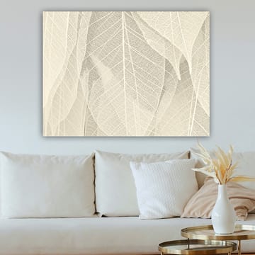 Canvastavla 70x100 cm - Mjuk och subtil komposition av genomskinliga löv som skapar en känsla av lugn och harmoni - Ljusbeige / Vit - Inredning - Tavlor & posters - Canvastavla