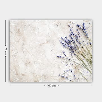 Canvastavla 70x100 cm - Stilren komposition av lavendelblommor på en ljus, strukturerad bakgrund - Ljuslila / Beige - Inredning - Tavlor & posters - Canvastavla