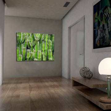 Canvastavla 70x100 cm - Tät samling av kaktusar med långa, smala stammar och taggar - Grön / Ljusgrön - Inredning - Tavlor & posters - Canvastavla