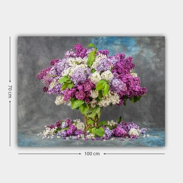 Canvastavla 70x100 cm - Vacker bukett av syrener i olika nyanser av lila och vitt - Lila / Vit / Grön - Inredning - Tavlor & posters - Canvastavla