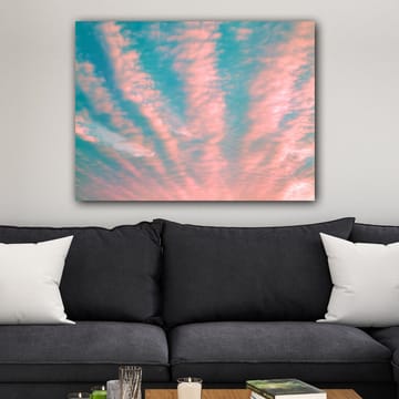 Canvastavla 70x100 cm - Vacker himmel med rosa och blå moln som sträcker sig över ytan - Rosa / Blå - Inredning - Tavlor & posters - Canvastavla